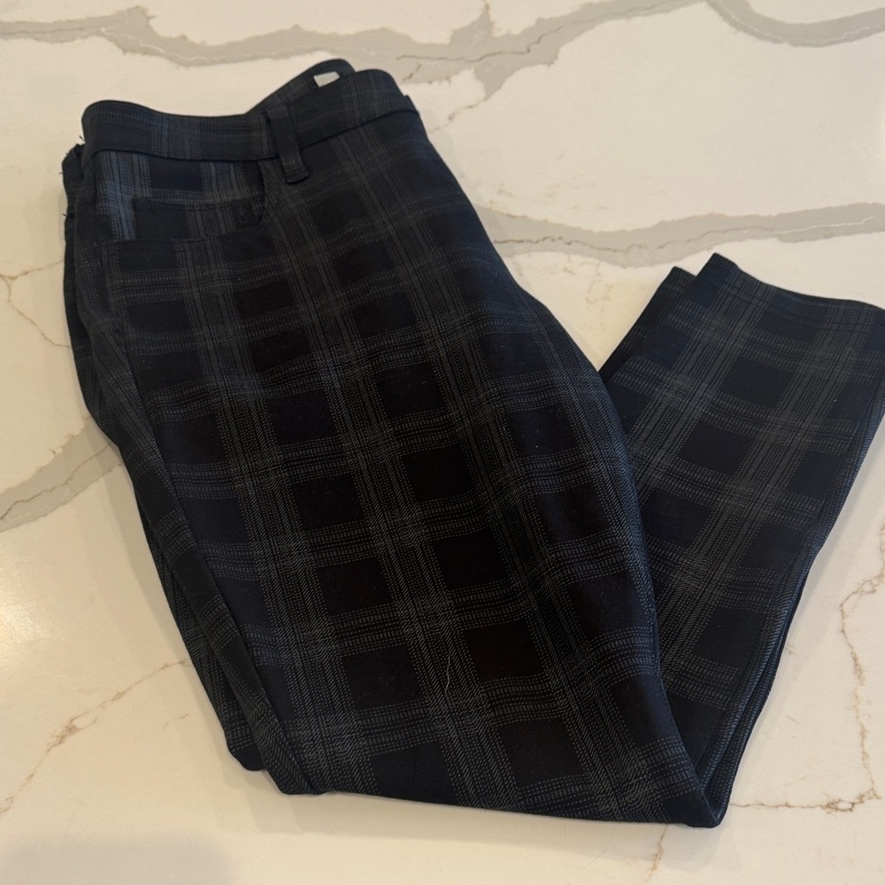Kut from the Kloth Charcoal Plaid Trousers
